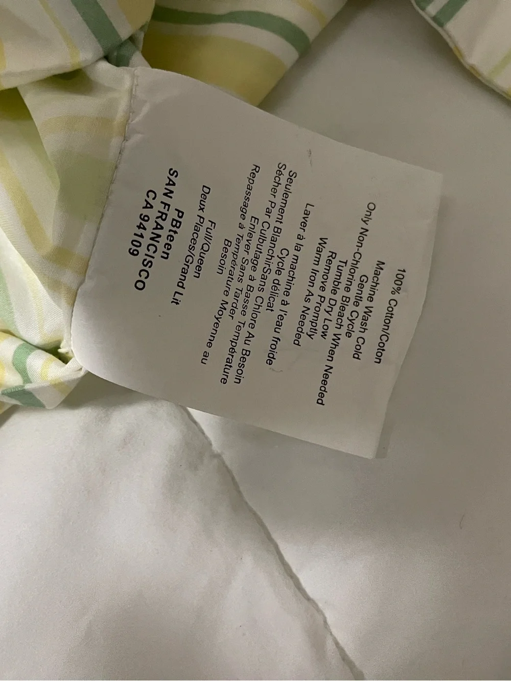 Pottery barn, teen queen duvet
